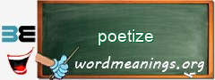 WordMeaning blackboard for poetize